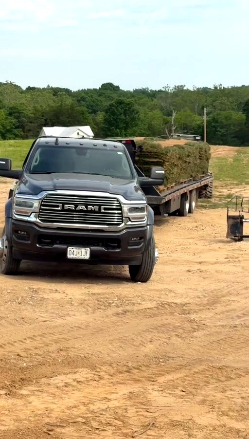 New construction sod installation project